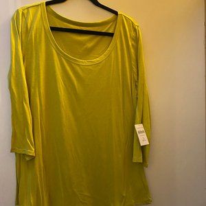 Coldwater Creek 3/4 sleeve tissue Tee